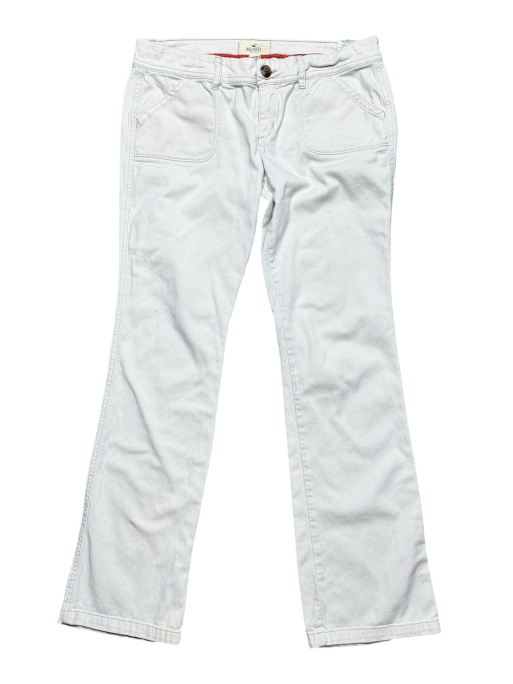 Hollister White Straight Leg Pants